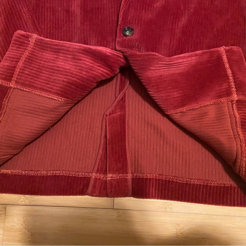 Marine Layer Montreal Corduroy Blazer Jacket Rosewood Red Size Small - Picture 6 of 8
